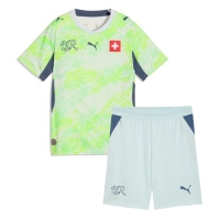Camiseta Suiza Segunda Equipación Replica Mundial 2026 para niños mangas cortas (+ Pantalones cortos)